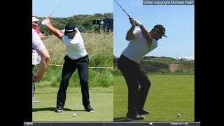 Jon Rahm golf swing  Long Iron faceon amp downtheline July 2017 [upl. by Bruni238]