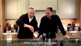 aerolatte  milk frother makes three layer caffè latte macchiato [upl. by Hampton935]