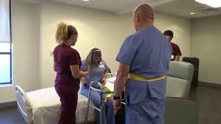 Physical Therapy Transfer Training  How To Transfer From Wheelchair To Bed [upl. by Suoicul]