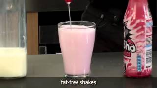 How to make a fat free milkshake using an aerolatte milk frother [upl. by Ardnwahs]