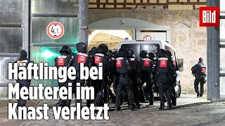 Gefängnismeuterei Polizei stürmt Knast in Thüringen  JVA Untermaßfeld [upl. by Silra]